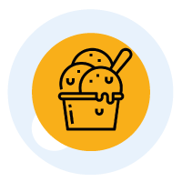 vaso de helado
